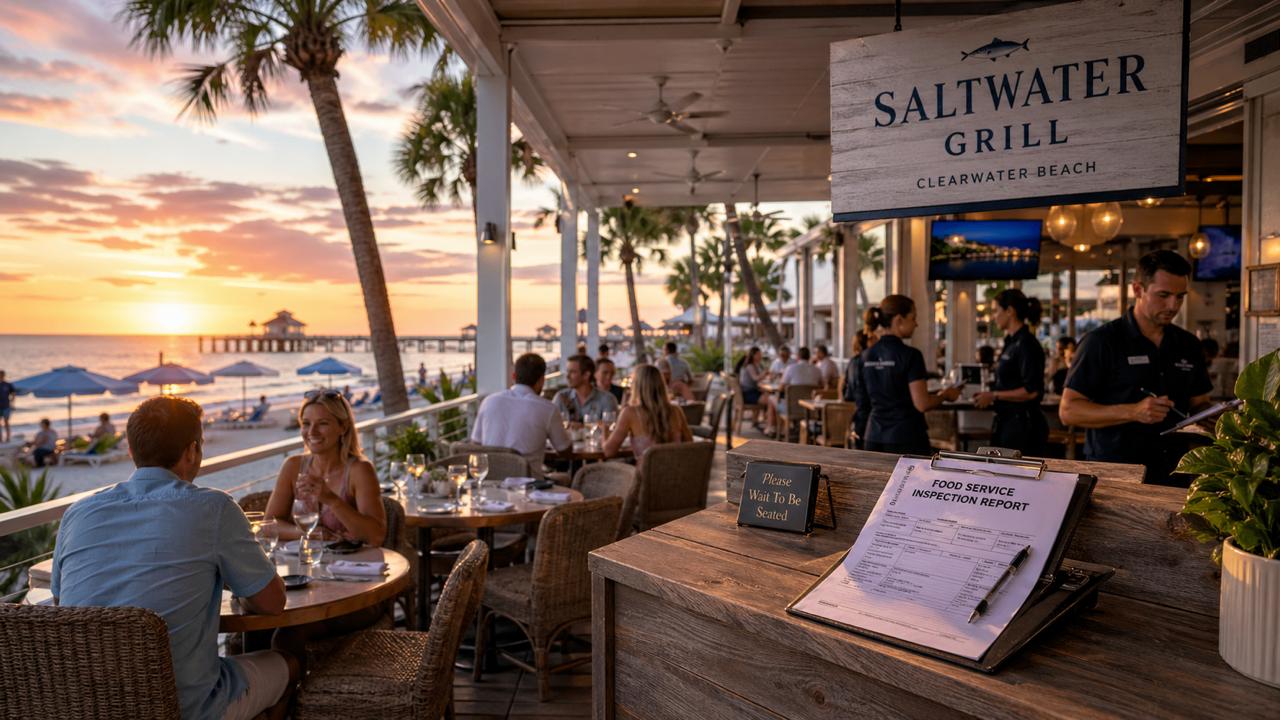 Clearwater Beach Restaurant Inspections — Recent Activity — InspectFL visual showing Florida restaurant inspection data