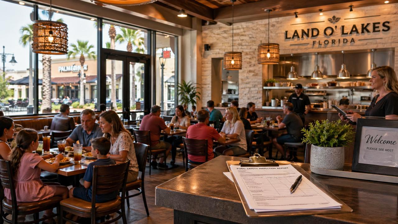 Land O' Lakes Restaurant Inspections — Recent Activity — InspectFL visual showing Florida restaurant inspection data