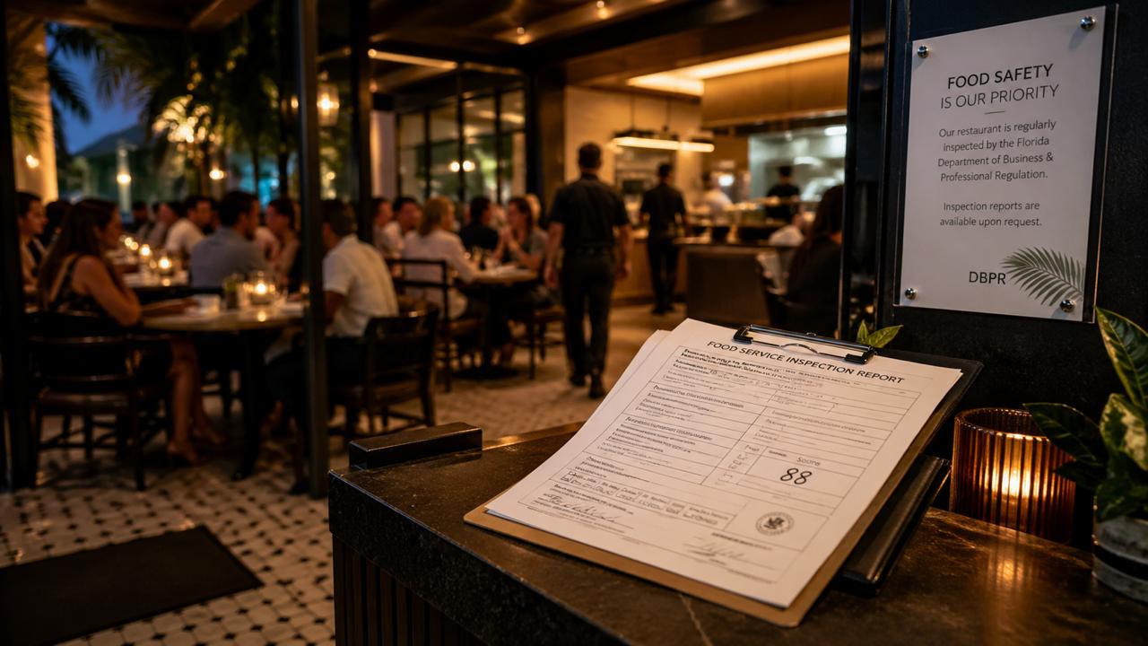 What Happens When a Florida Restaurant Fails an Inspection — InspectFL visual showing Florida restaurant inspection data